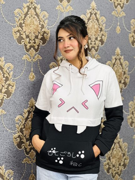 Premium Ladies Pikachu Hoodie Black Colour