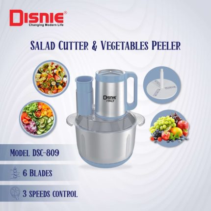 Disnie 8 in1 DSC-809 Salad Cutter & Food Chopper With Fruits Pleeler 5.5L